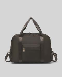 Travel Bag: Jenn Nylon Travel Bag - Chocolate