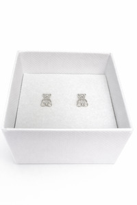 Earrings 1: FV Petite  Silver Earrings -  Teddy Bear