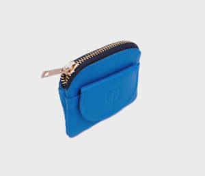 Wallets: Small leather coin purse - ocean