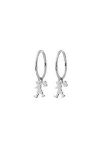 Earrings 1: Karen Walker Runaway Girl Sleepers - Sterling Silver