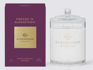 Wellbeing Fragrances Perfume: Glasshouse FIRESIDE IN QUEENSTOWN candle large  380g