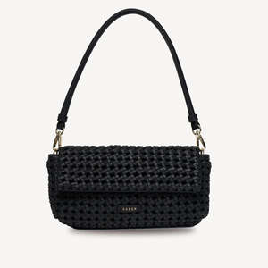 Milla Shoulder Bag (Black Fine Braid)