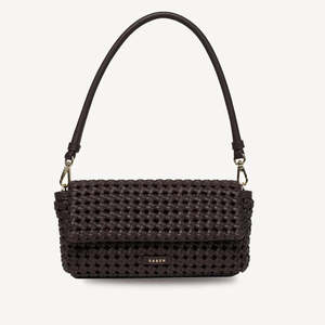 Evening Bags: Milla Shoulder Bag - Cacao Fine Braid