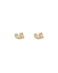 Earrings 1: Place Studs ( 18k Gold Plated )
