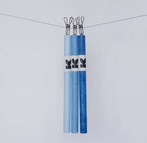 Kind Candles - Tall - Unscented 3 Pack - Blue