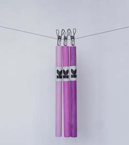 Kind Candles - Tall - Unscented 3 Pack - Pink