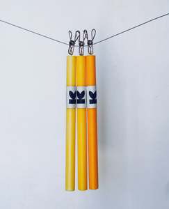 Kind Candles - Tall - Unscented 3 Pack - Yellow