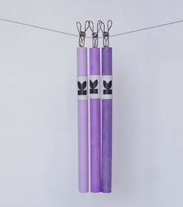 Kind Candles - Tall - Unscented 3 Pack - Purple
