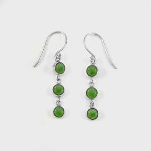 Jewellery Rings Bracelets Earrings Necklace: Pounamu 3 Muses Earrings - Sterling  Silver