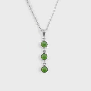 Pounamu 3 Muses Necklace - Sterling Silver
