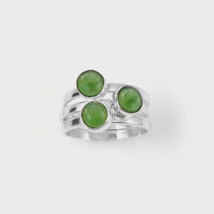 Pounamu 3 Muses Ring - Small (Size N-O)