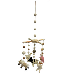 Baby: Blue Bunny Farm Hanging Mobile.