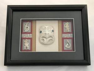 Framed Carved Maori Designs