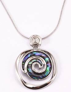 Fashion Jewellery: Paua Koru Pendant