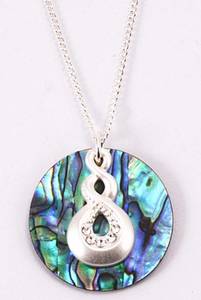 Paua & Silver Pendant