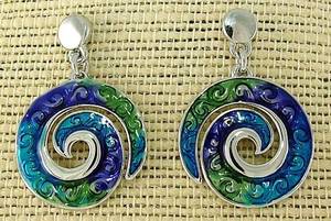 Koru Rhodium Earrings