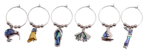 Paua Wine Charms