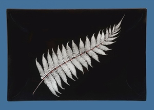 Silver Fern Glass Plate