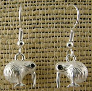 Fashion Jewellery: Kiwi Silver Earrings