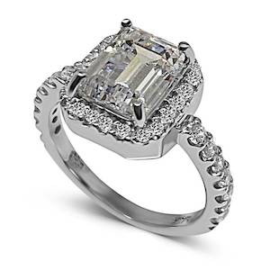 White Diamond Simulant Rings: Odessa