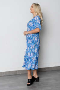 Dresses: Willow Tree | Panel Dress - Blue Floral