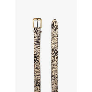 Accessories: Antler Hide Belt Wide | Snake Print