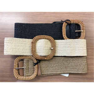 Silver Wishes Belt Black Square