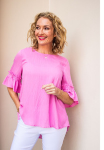 Tops: Willow Tree | Hi low Top -Pink