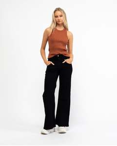 Paper Heart Denim Pants - Black