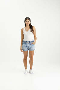 Homelee | Lagoon Denim Shorts - Snow Wash