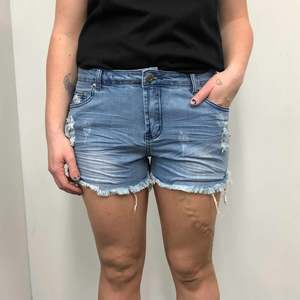 Wakee Light Blue Rip Shorts