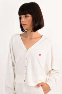 Jumpers Cardis: LILI SIDONIO | V-neck soft knit cardigan - Off White