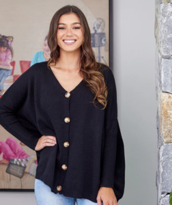 Jumpers Cardis: Bee Maddison | Chelsea Knit - Black
