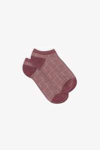 Antler: Antler | Check Ankle Sock - Rose
