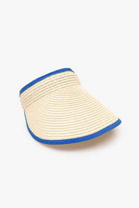Antler - Visor | Natural Natural with Cobalt Trim