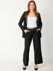 Cordelia St | Contrast Pant - Stripe (plus size)