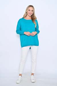Cali Co: Cali & Co | Rib Knit Jumper - Teal