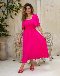 Bee Maddison | Shae Dress - Fuchsia