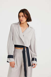 Holiday: Daisy Says - Evie Cropped Jacket | Stone + Midnight