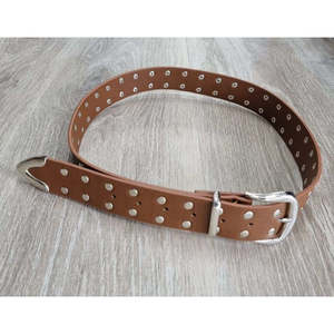Silver Wishes Stud Belt - Tan