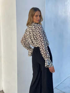 Spicy Sugar: Spicy Sugar Printed Bell Sleeve Blouse