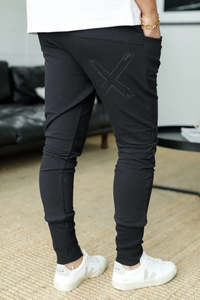Home Lee: Homelee | Apartment Pants Winter - Black with Black X Outline