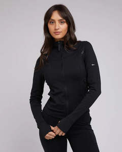 Sweater Hoodie: allabouteve | Active Zip Through - Black