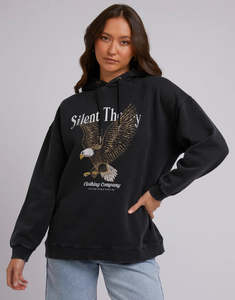 Sweater Hoodie: Silent Theory | Fearless Fly Hoody - Washed Black