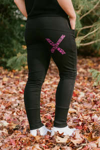 Homelee | Apartment Pants - Winter Weight - Black with Orchid Damask X