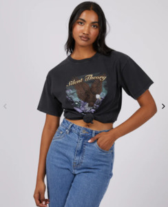 T Shirts: Silent Theory | Joshua Tree Tie Tee - Washed Black