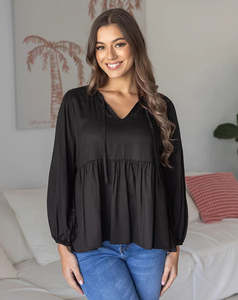 Shirts: FREEZ Bee Maddison - Jane Shirt | Black