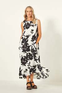 Lemon Tree Design | Ana Dress Black White Print