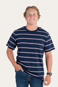 Ringers Western Angus Men's Loose Fit Tee - Navy
