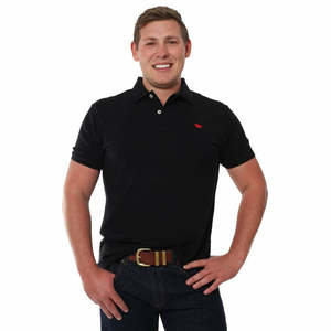 Ringers Western: Ringers Western - Classic Mens Polo Shirt Black